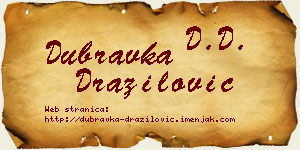Dubravka Dražilović vizit kartica